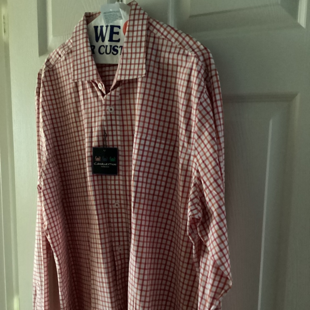 NWT Charleston Threads plaid button up shirt size Xl